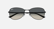 Ray-Ban RB3733 sunglasses, black frames with dark top tint and light bottom gradient lenses