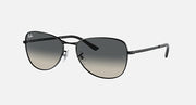 Ray-Ban RB3733 sunglasses, black frame with dark gradient lenses and thin metal arms
