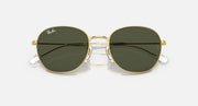 Ray-Ban round sunglasses, gold frame, dark green gradient lenses