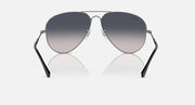 Ray-Ban Old Aviator sunglasses, dark frame with blue-gray gradient lenses, front view