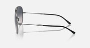 Ray-Ban Old Aviator sunglasses, dark frame with blue-gray lenses, side profile