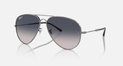 Ray-Ban Old Aviator sunglasses, gunmetal frame with blue-gray gradient lenses