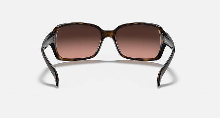 Havana tortoiseshell sunglasses with brown gradient lenses, front view with curved temples