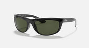 Ray-Ban Balorama RB4089 sunglasses, black frame with dark green lenses