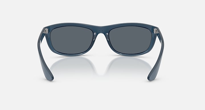 Balorama RB4089 sunglasses, blue frame with dark gray lenses, straight-on view