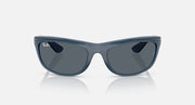 Balorama RB4089 sunglasses, matte blue frame with dark gray lenses, top view
