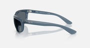 Balorama RB4089 sunglasses, blue frame with dark gray lenses, side profile