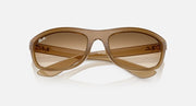 Ray-Ban Balorama RB4089 sunglasses, close front view with amber-brown lenses and Havana frame