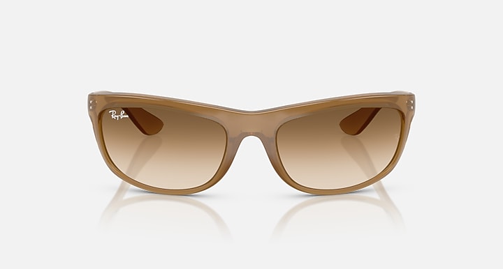 Ray-Ban Balorama RB4089 sunglasses, front view with matte Havana frame and brown lenses