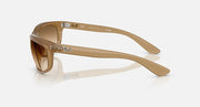 Ray-Ban Balorama RB4089 sunglasses, side view in matte Havana with warm brown lenses
