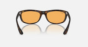 Ray-Ban Balorama RB4089 sunglasses front view, tortoise frame and amber lenses