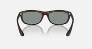Ray-Ban Balorama RB4089 sunglasses front view, tortoise frame with dark gray lenses