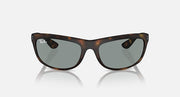 Ray-Ban Balorama RB4089 sunglasses front view, tortoise frame with gray lenses