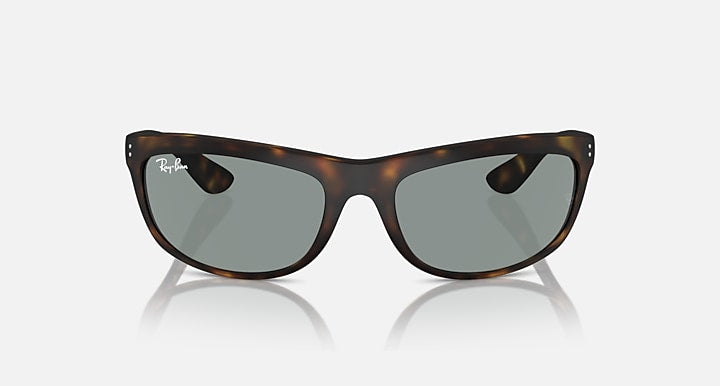 Ray-Ban Balorama RB4089 sunglasses front view, tortoise frame with gray lenses