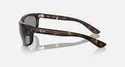 Ray-Ban Balorama RB4089 sunglasses side view, tortoise frame with gray lenses