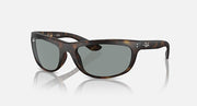 Ray-Ban Balorama RB4089 sunglasses with tortoise frame and dark gray mirrored lenses