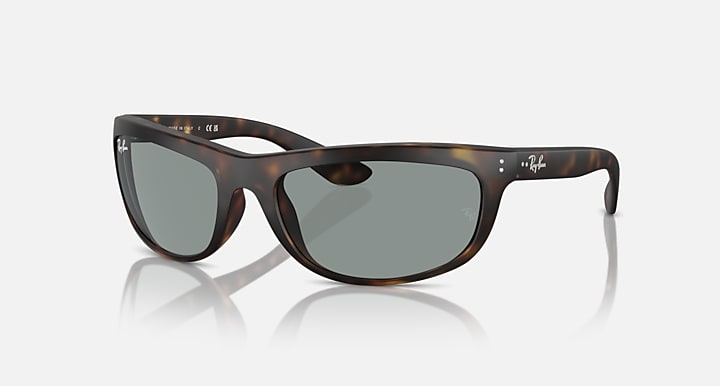Ray-Ban Balorama RB4089 sunglasses with tortoise frame and dark gray mirrored lenses