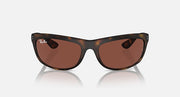 Balorama RB4089 sunglasses, tortoise-look frame with brown lenses, slight top view