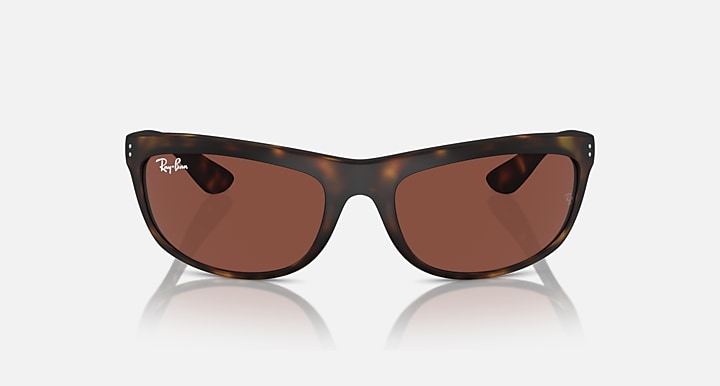 Balorama RB4089 sunglasses, tortoise-look frame with brown lenses, slight top view