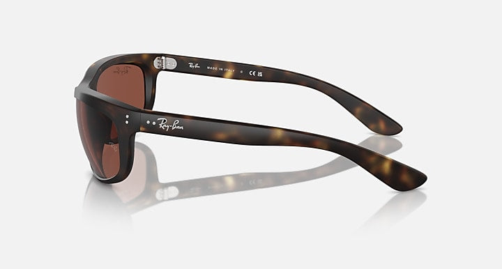 Balorama RB4089 sunglasses, tortoise-look frame with brown lenses, side profile