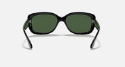 Ray-Ban Jackie Ohh RB4101 sunglasses front view, black frame with dark green lenses