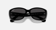 Jackie Ohh sunglasses, black frames with dark tinted lenses from above
