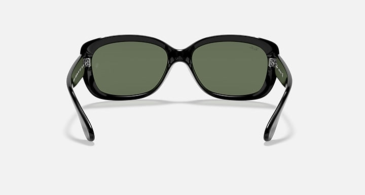 Ray-Ban Jackie Ohh RB4101 sunglasses front view, black frame with green tinted lenses