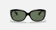 Ray-Ban Jackie Ohh RB4101 sunglasses, black with oval lenses and green tint
