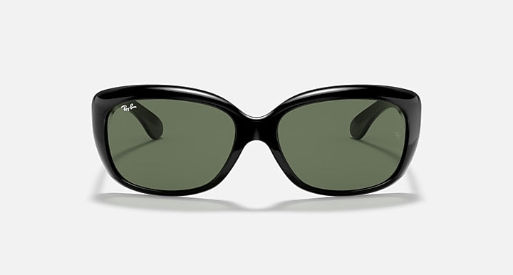 Ray-Ban Jackie Ohh RB4101 sunglasses, black with oval lenses and green tint