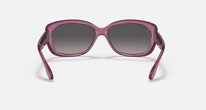 Ray-Ban Jackie Ohh RB4101 sunglasses with violet frames and dark gradient lenses, front view