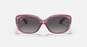 Ray-Ban Jackie Ohh RB4101 sunglasses, violet frames with dark gray gradient lenses