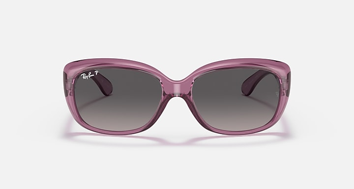 Ray-Ban Jackie Ohh RB4101 sunglasses, violet frames with dark gray gradient lenses