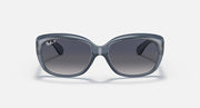Ray-Ban Jackie Ohh RB4101 sunglasses, blue frames with dark gradient lenses, front view