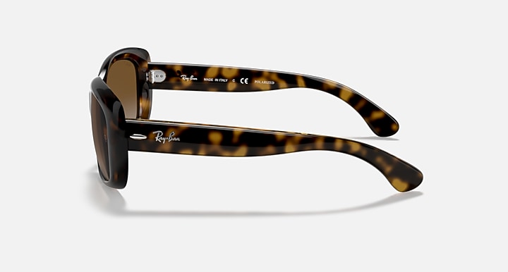 Ray-Ban Jackie Ohh RB4101 sunglasses side view, Havana frame with brown lenses