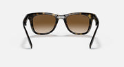 Ray-Ban Folding Wayfarer sunglasses with dark frame and brown square lenses