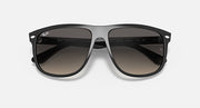 Ray-Ban black sunglasses top-front view with gradient lenses and logo
