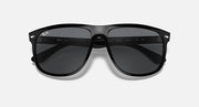 Ray-Ban sunglasses with dark frame and black lenses, front view