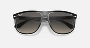 Ray-Ban RB4147 sunglasses with dark frame and dark lenses, front view