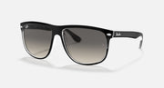 Ray-Ban Boyfriend sunglasses with black frame and dark grey gradient lenses, side view