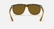 Ray-Ban Boyfriend sunglasses with tortoise frame and brown lenses, front view
