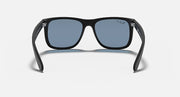 Ray-Ban Justin Low Bridge Fit sunglasses, black frame, blue-gray lenses