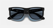Ray-Ban Justin Low Bridge Fit sunglasses, black frame, dark smoky lenses