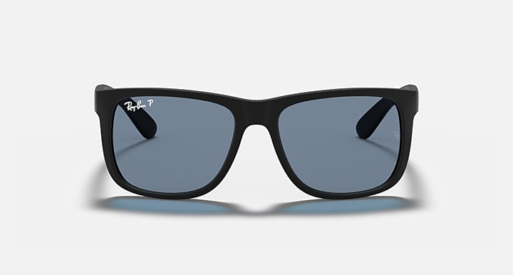Ray-Ban Justin Low Bridge Fit sunglasses, black frame, dark gray lenses