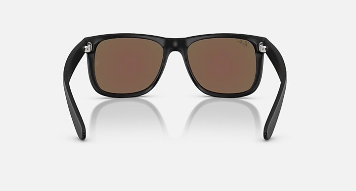 Ray-Ban Justin Low Bridge Fit sunglasses, black frame, brown lenses