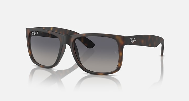 Tortoise-frame square sunglasses with dark gray lenses, low-bridge fit
