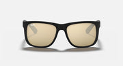 Ray-Ban sunglasses with black frame and tan tinted lenses