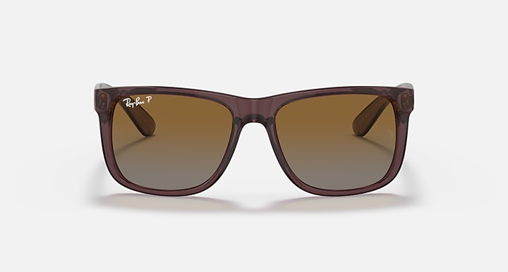 Maroon Havana-style square sunglasses with brown tinted lenses and gold-tone hinge details