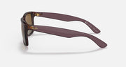 Maroon Havana-style sunglasses with brown tinted lenses and slim curved temple arms