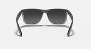 Ray-Ban Justin sunglasses with dark gray frame and dark gray lenses