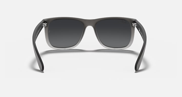 Ray-Ban Justin sunglasses with dark gray frame and dark gray lenses